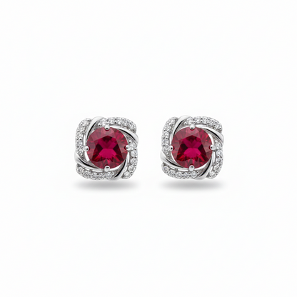 Natural Ruby Studs