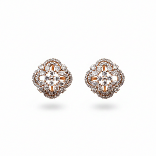 Regal Bloom Moissanite Studs