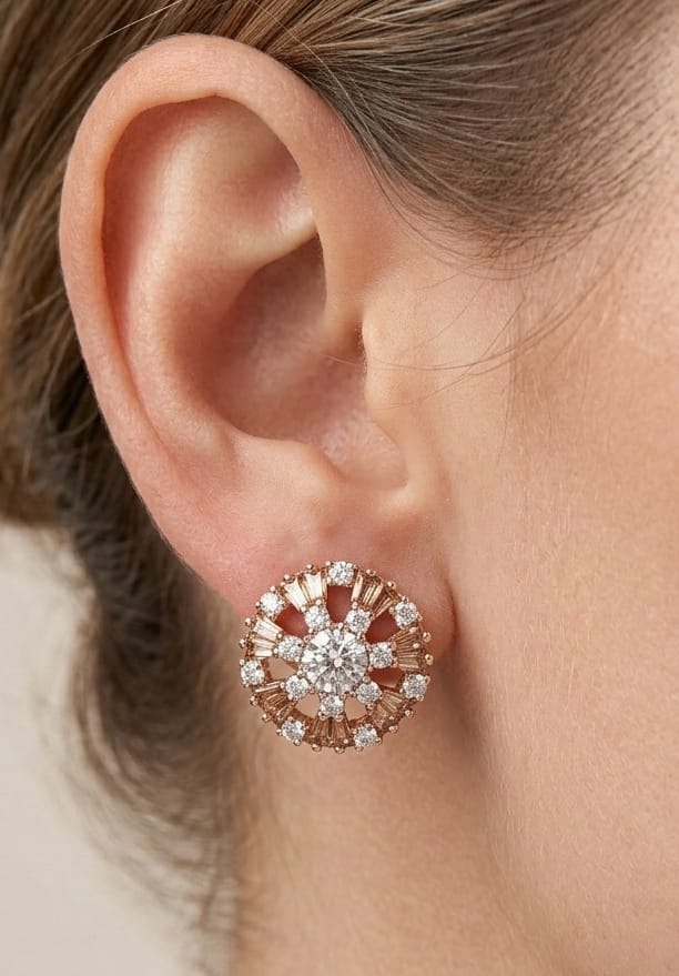 Traditional Moissanite Stud Earrings