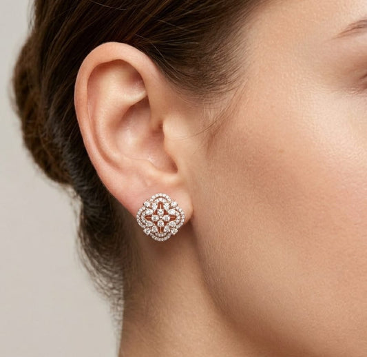 Regal Bloom Moissanite Studs